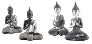 Ejemplos de Budas como elemento decorativo en Occidente. 