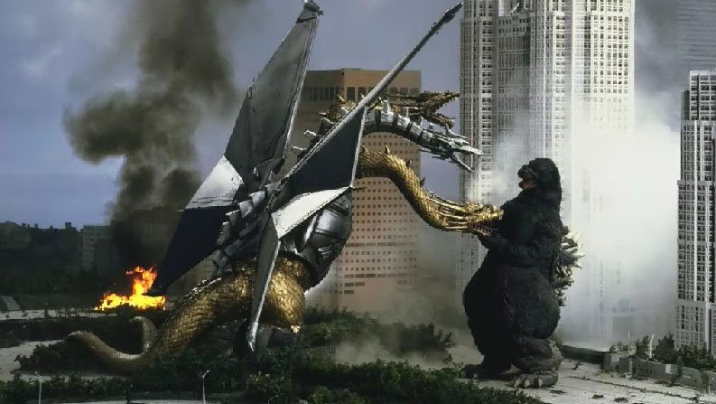 Godzilla contra King Ghidorah.