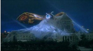 Godzilla contra Mothra.