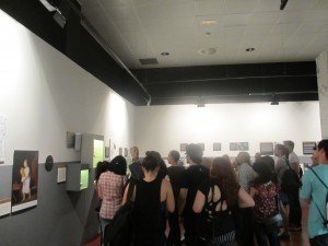 Uno de los grupos de asistentes a la Semana Cultural Japonesa, en la visita a la Escuela Museo Origami Zaragoza. 