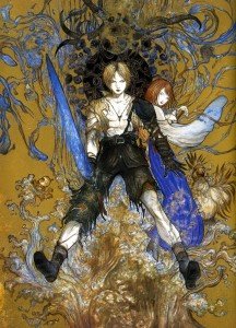 Ilustración de Final Fantasy X, de Yoshitaka Amano.