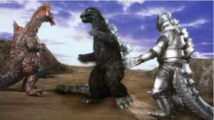 Godzilla contra Mechagodzilla.