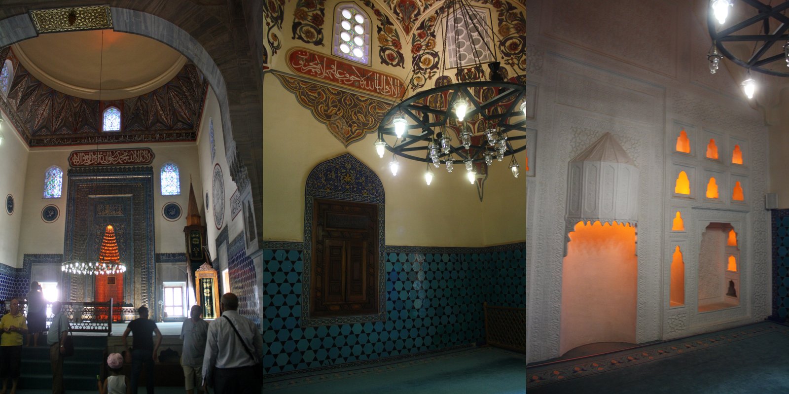 Algunos detalles del interior de la Mezquita Verde de Bursa.