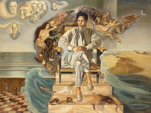 El sueño del artista, retrato del escritor Nguyen Huy Thiep (The dream of artist, portrait of writer Nguyen Huy Thiep, 1990). 