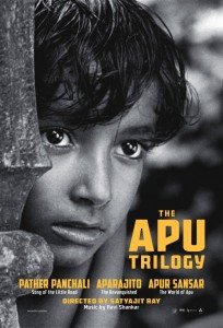 Carátula de una edición restaurada de la Trilogía de Apu.