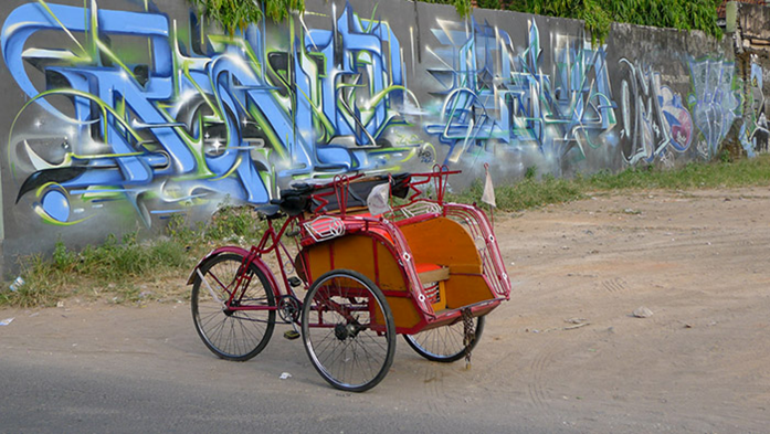 Grafiti en Jogjakarta, Indonesia. Foto © Cristina Nualart