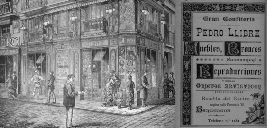 Confitería de Pere Llibre, 1878.
