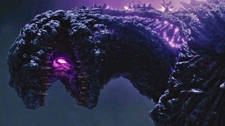 Arriba, la primera forma de Godzilla; abajo, el monstruo en su fase final. 