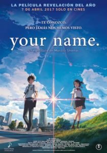 Cartel del estreno en cines de Your name.